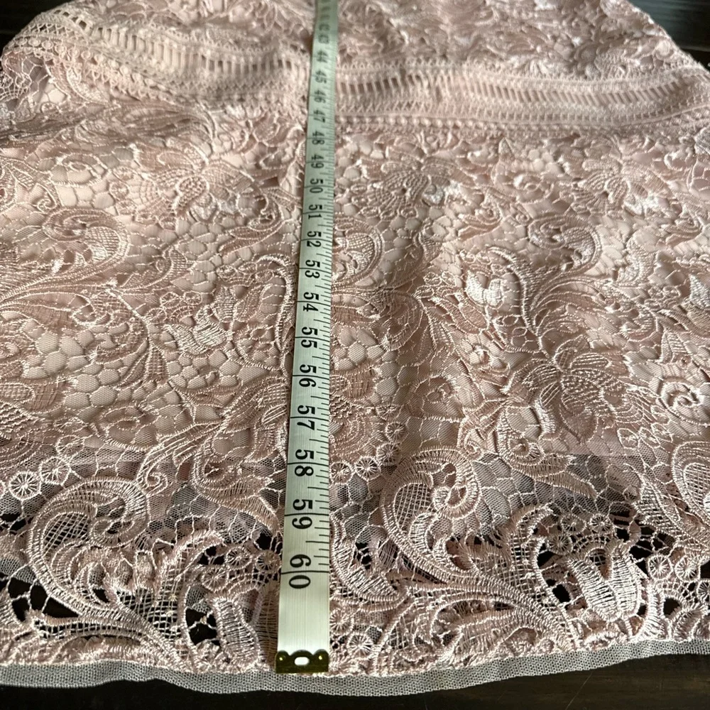 BCBGMaxAzria Blush Lace Maxi Dress Size 4